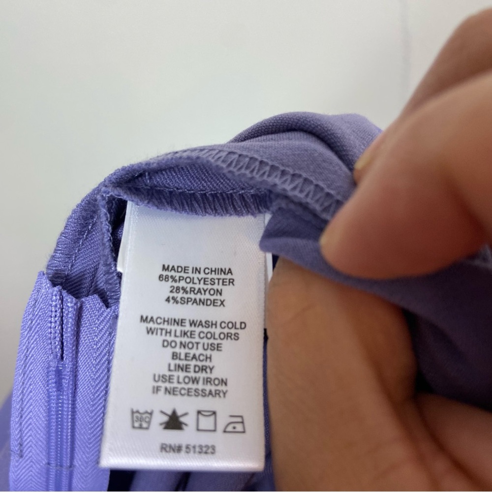 1.State Lavender Purple Split Front Crepe Pants Plus Size 18W Straight Leg - Picture 9 of 10